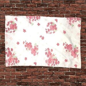Vintage Cannon Percale Cotton Standard Pillowcase Pink Floral Retro Bedding
